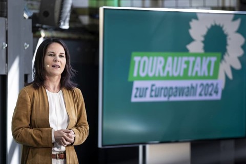 Annalena Baerbock (Alliance 90/The Greens), Federal Foreign Minister, pictured at a press event in