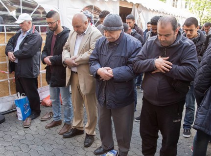 Muslims in Berlin gathered for prayer on 1 May 2015 at the Dar Assalam Mosque, Neukoelln Meeting