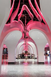 Shanghai Metro modern architecture in public transport underground station Yuyuan Garden in
