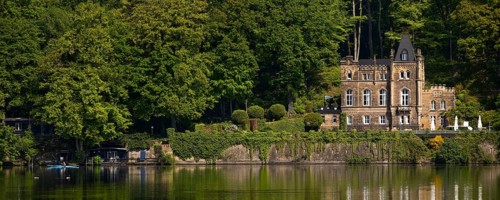 Seeschloesschen, also known as Funkenburg or Villa Niedernhofen, north shore, Hengsteysee,