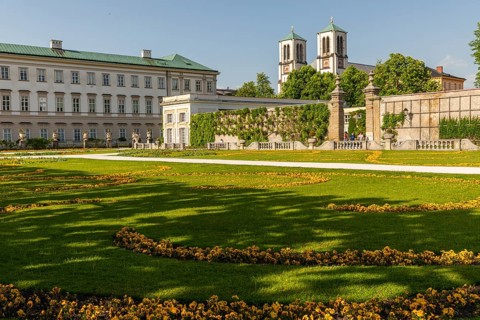 Mirabell Gardens, Andraekirche, City of Salzburg, Province of Salzburg, Austria, Europe