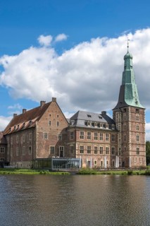 Historic moated castle, Renaissance Raesfeld Castle, Freiheit Raesfeld, Muensterland