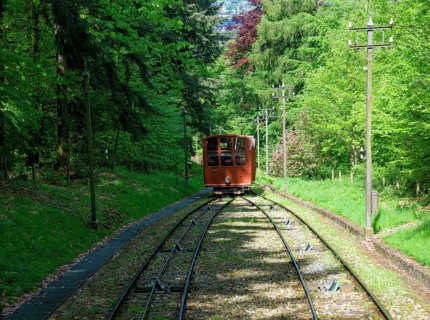 Koenigstuhlbahn, Heidelberg mountain railway, funicular railway, Heidelberg, Baden-Wuerttemberg,