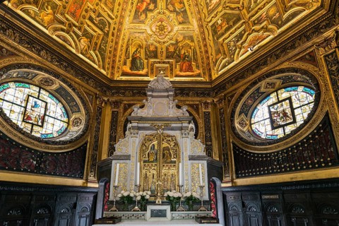 Interior view, Chapel of Mercy, place of pilgrimage, Kevelaer, Lower Rhine, North Rhine-Westphalia,