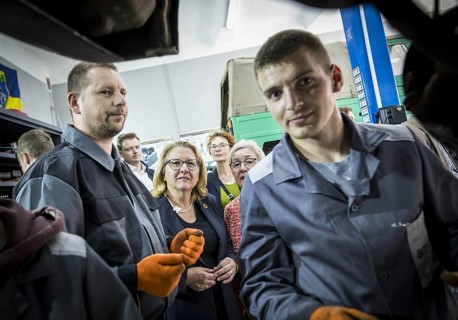 Svenja Schulze (SPD), Federal Minister for Economic Cooperation and Development, pictured during