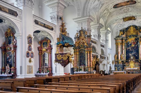 Former monastery church of St. Peter and Paul, Irsee monastery or abbey, former Benedictine abbey,