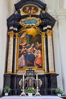Side altar with bone relic, former monastery church of St. Peter and Paul, Irsee monastery or