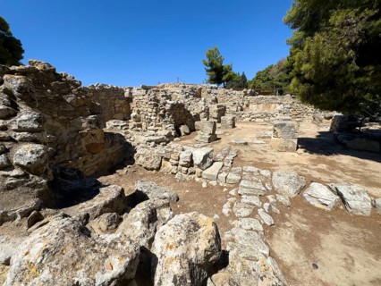 View of ancient foundation walls Walls in north-east part of north-east complex of excavation site