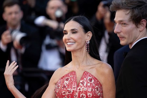 Cannes, France, 17.5.2024: Demi Moore at the premiere of Kinds of Kindness on the red carpet of the