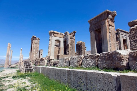 View of the ruins of Persepolis. The ancient Persian residential city of Persepolis was one of the