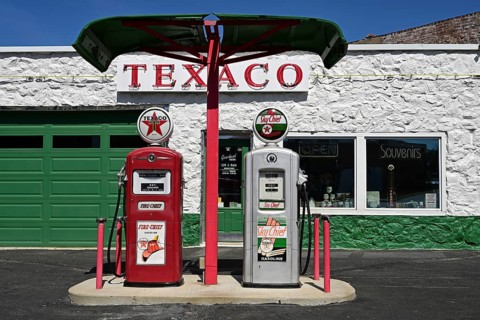 Historic Texaco petrol station, Route 66, Galena, Kansas