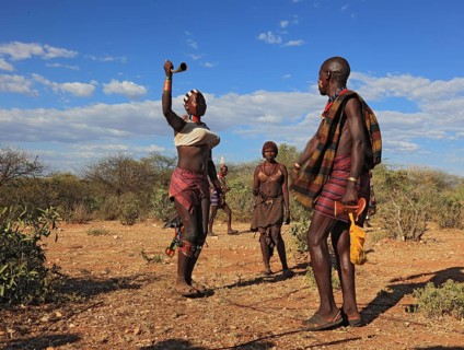 South Ethiopia, Omo region, among the Hamar tribe, Hamer, Hamma, Hammer, Amar or Amer, meeting for