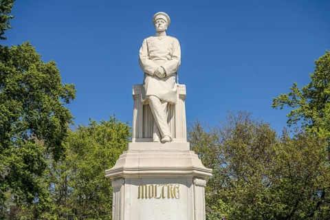 Monument, Helmuth Karl Bernhard von Moltke, Grosser Stern, Tiergarten, Mitte, Berlin, Germany,