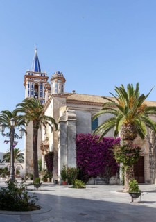 Small church in the old town centre of Chipiona, Andalusia, Spain, Europe