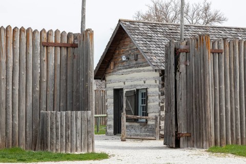 Fort Dodge, Iowa, William Williams' sutler cabin at the Fort Museum and Frontier Village. Operated