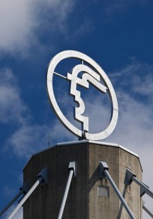 The Hermes logo, emblem of the Hannover Messe, Convention Centre CC, Deutsche Messe AG, Hannover,