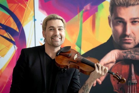 David Garrett, Photocall for the new tour Millennium Symphony World Tour 2025 at the Flora, Cologne