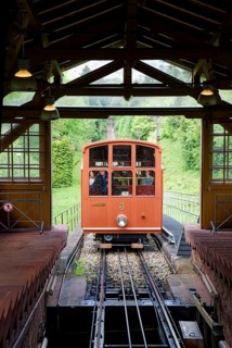 Koenigstuhlbahn, Heidelberg mountain railway, funicular railway, Heidelberg, Baden-Wuerttemberg,