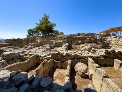 View of ancient foundation walls Walls in north-east part of north-east complex of excavation site