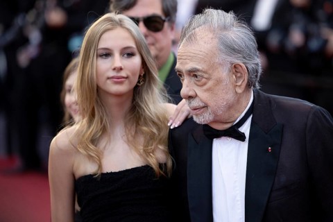 Cannes, France, 16 May 2024: Francis Ford Coppola with his granddaughter Romy Croquet Mars