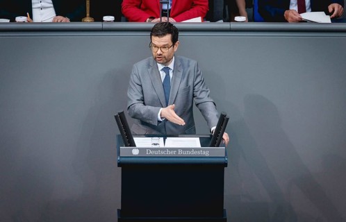 Marco Buschmann, Federal Minister of Justice, speaks on the Bureaucracy Reduction Act at the 170th
