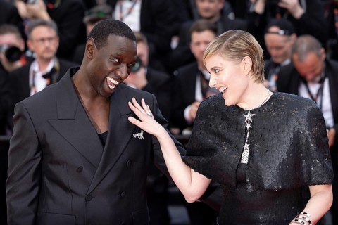 Cannes, France, 16.5.2024: Omar Sy and Greta Gerwig at the premiere of Megalopolis on the red