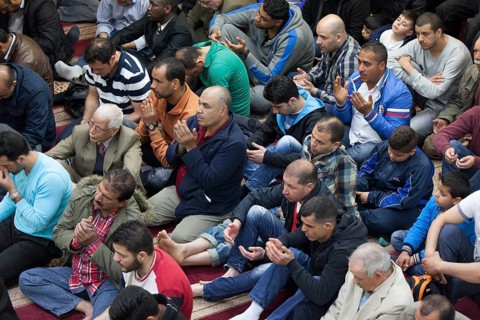 Muslims in Berlin gathered for prayer on 1 May 2015 at the Dar Assalam Mosque, Neukoelln Meeting