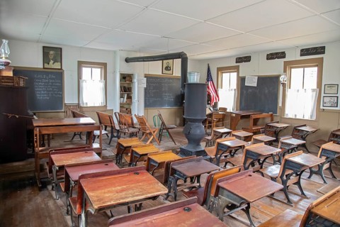 Fort Dodge, Iowa, The Border Planes School at the Fort Museum and Frontier Village. Operated by the