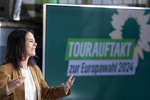 Annalena Baerbock (Alliance 90/The Greens), Federal Foreign Minister, pictured at a press event in