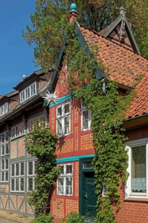 Half-timbered house, Old Town, Lauenburg, Schleswig-Holstein, Germany, Europe