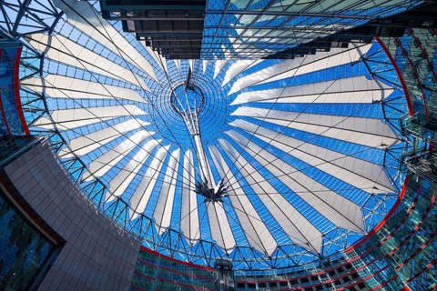 Roof, Sony Centre, Potsdamer Platz, Berlin, Germany, Europe