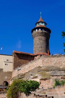 Imperial Castle, with Sinweltturm, Nuremberg Castle, Nuremberg, Middle Franconia, Franconia,