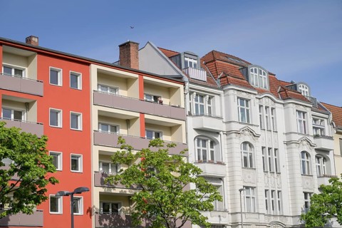 New building, old building, Bundesallee, Schoeneberg, Berlin, Germany, Europe