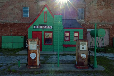 Allen's Filling Station, historic petrol station on Route 66, Commerce, Oklahoma