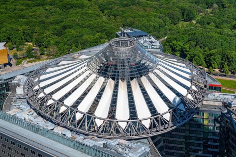 Roof, Sony Centre, Potsdamer Platz, Berlin, Germany, Europe