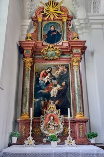 Side altar, former monastery church of St. Peter and Paul, Irsee monastery or abbey, former