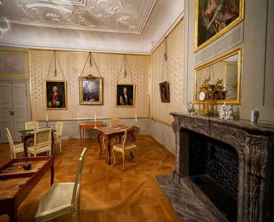 Parlour of Elector Carl Theodor, Schwetzingen Palace, interior view, Schwetzingen,