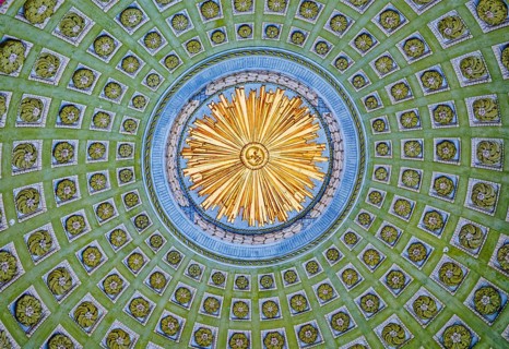 Dome of the Temple of Apollo, Schwetzingen Palace Gardens, Schwetzingen, Baden-Wuerttemberg,