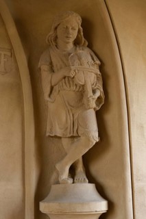 Sculpture, Art Nouveau church, Gaggstatt, Art Nouveau, Kirchberg-Gaggstatt, church, church tower,