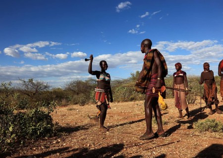 South Ethiopia, Omo region, among the Hamar tribe, Hamer, Hamma, Hammer, Amar or Amer, meeting for