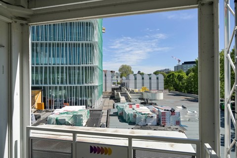 Construction site, new building, Bauhaus-Archiv Museum fuer Gestaltung, Klingelhoeferstrasse,