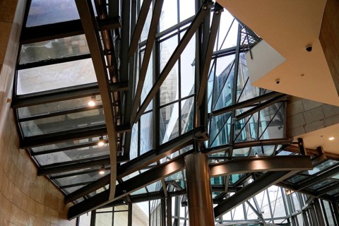 Guggenheim Museum Bilbao, Spain, Europe, The interior is characterised by modern steel and glass