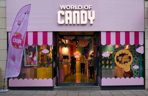 Franchise chain, World of Candy, candy shop, pedestrian zone, Koenigsstrasse, Stuttgart,