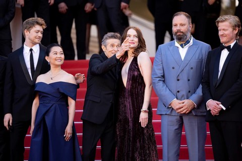 Cannes, France, 17.5.2024: Joe Alwyn, Willem Dafoe, Emma Stone, Yorgos Lanthimos and Jesse Plemons