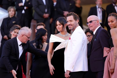 Cannes, France, 17.5.2024: Selena Gomez and Edgar Ramirez at the premiere of Emilia Perez on the