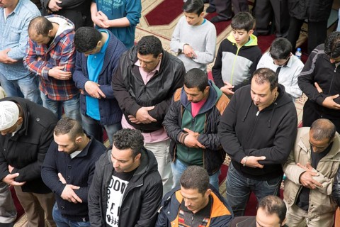 Muslims in Berlin gathered for prayer on 1 May 2015 at the Dar Assalam Mosque, Neukoelln Meeting