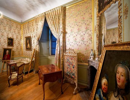 Salon of Electress Elisabeth Auguste, Schwetzingen Palace, interior view, Schwetzingen,