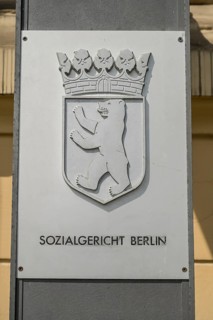 Sign, Social Court, Invalidenstrasse, Mitte, Berlin, Germany, Europe