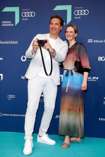 Andreas Elsholss and Denise Zich at the presentation of the 17th Green Awards 2024 at Messe Berlin.