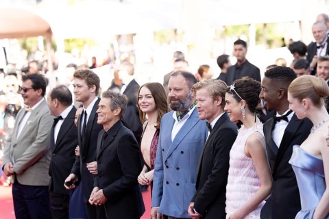 Cannes, France, 17.5.2024: Hong Chau, Joe Alwyn, Willem Dafoe, Emma Stone, Yorgos Lanthimos, Jesse